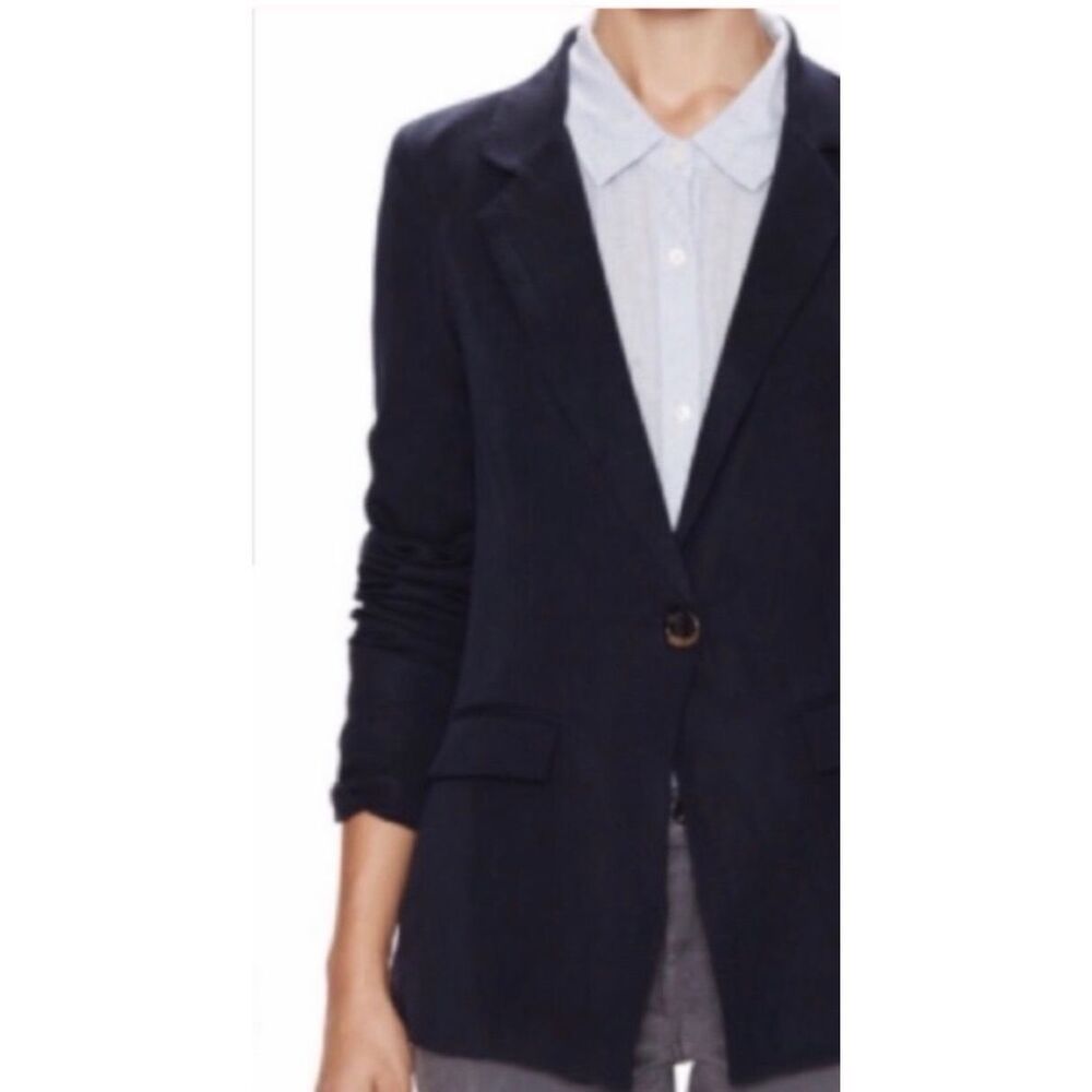 Rails Navy Single Button Blazer M